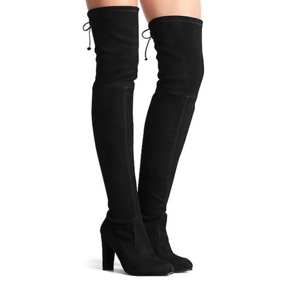Stuart Weitzman Shoes - STUART WEITZMAN Black Suede Highland OTK Boot